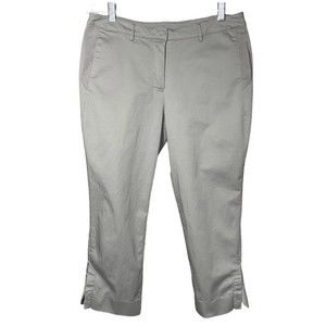 Vera Wang Capri Grey Stretch Pants Size 8